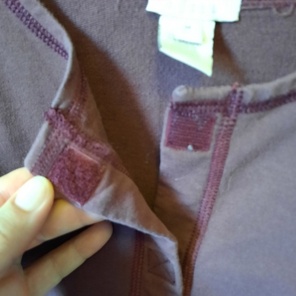 Vintage J. Jill Cotton Blend Burgundy Front Closure Crewneck Cardigan Size M - Picture 5 of 10